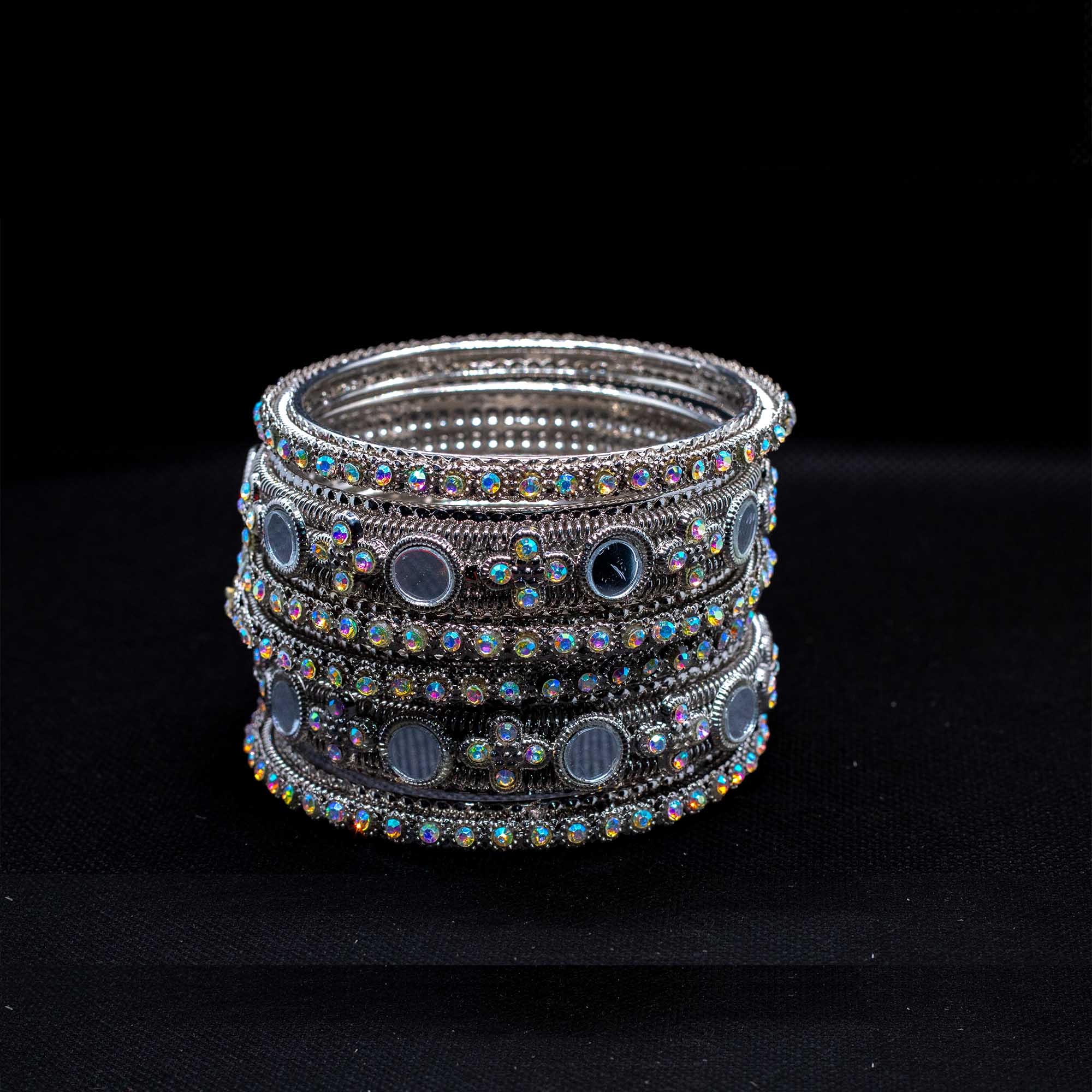 Antique Silver glass Stone churi